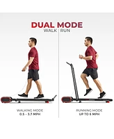 Sunny Health & Fitness Treadpad Nimble Compact Dual Mode Walking/Running Treadmill with Convenient Remote Control & Exclusive SunnyFit App Enhanced Bl