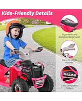 Costway Kids Ride on Atv 4 Wheeler Quad Toy Car 6V Battery Powered Motorized