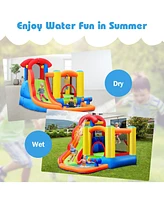 Inflatable Water Slide Bounce House with Pool and Cannon Without Blower
