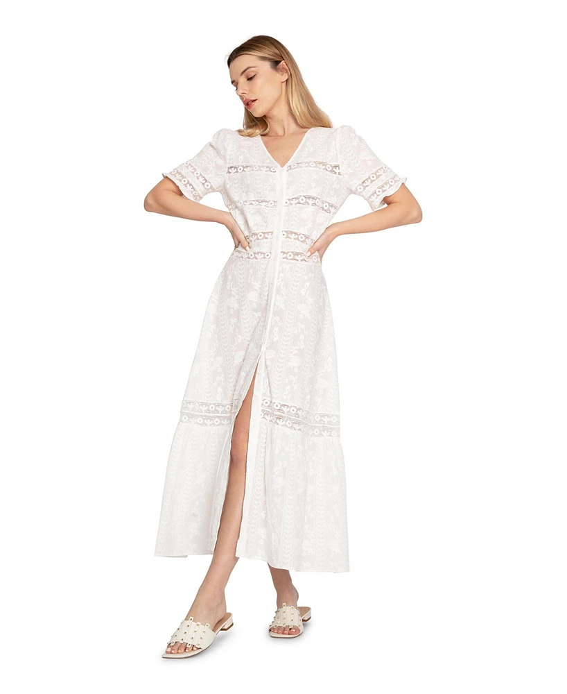 Belle & Bloom Women's Summer Breeze Lace Midi Dress