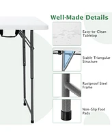 Sugift 3-Level Height Adjustable Folding Table