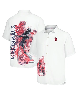 Tommy Bahama Men's White St. Louis Cardinals Veracruz Ace Islanders Button-Up Shirt