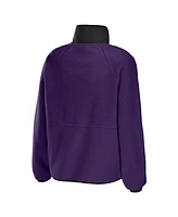 Wear by Erin Andrews Women's Purple Baltimore Ravens Polar Fleece Raglan Full-Snap Jacket