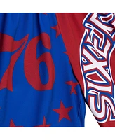 Mitchell & Ness Men's Royal Philadelphia 76ers Big Face 5.0 Fashion Shorts