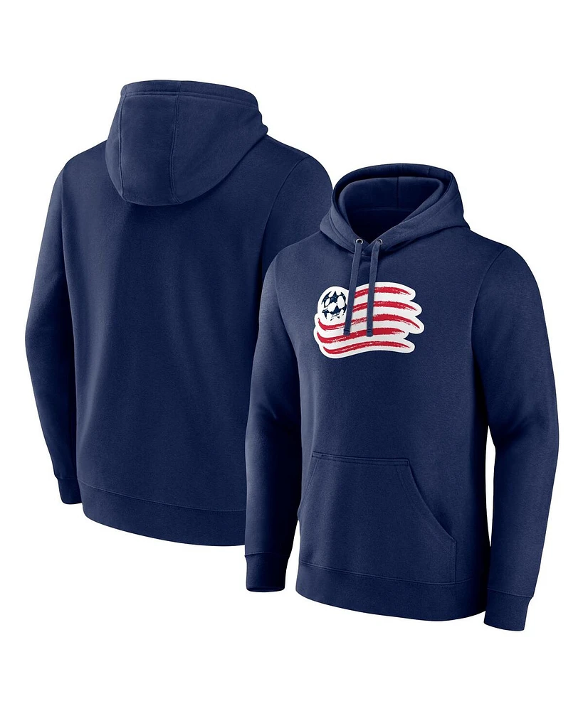 Fanatics Men's Navy New England Revolution Logo Pullover Hoodie