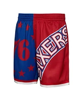 Mitchell & Ness Men's Royal Philadelphia 76ers Big Face 5.0 Fashion Shorts