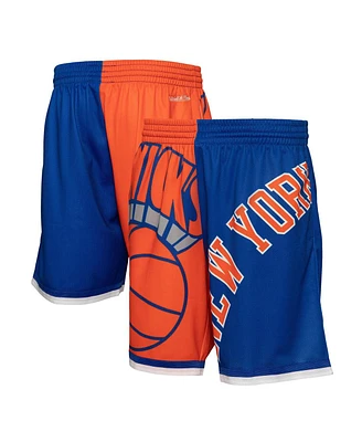 Mitchell & Ness Men's Blue New York Knicks Big Face 5.0 Fashion Shorts
