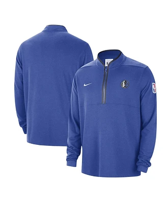 Nike Men's Blue Dallas Mavericks Authentic Performance Half-Zip Jacket