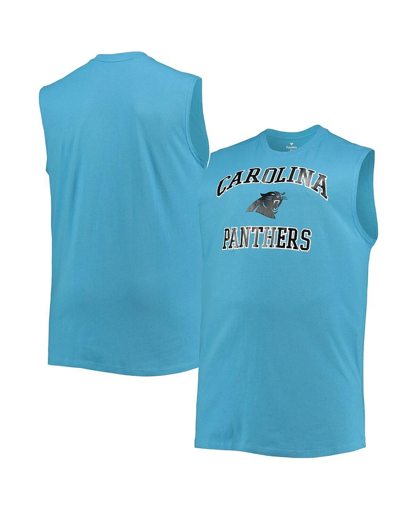 Fanatics Men's Blue Carolina Panthers Big Tall Muscle Tank Top