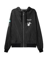 Mitchell & Ness Men's Black Miami Heat Crew Full-Zip Jacket