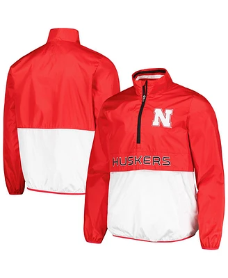 G-iii Sports by Carl Banks Men's Scarlet Nebraska Huskers Cornerman Half-Zip Top