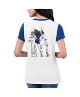G-iii 4Her by Carl Banks Women's White/Royal Buffalo Bills Fashion Illustration T-Shirt