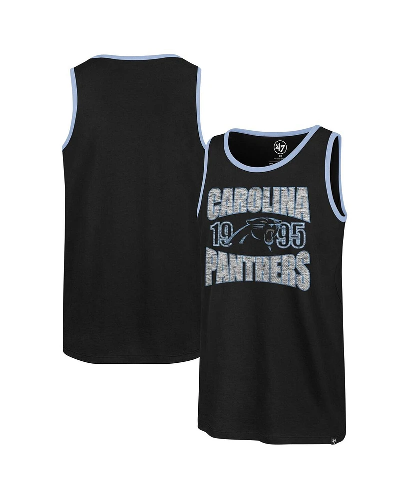 '47 Brand Men's Black Carolina Panthers Upload Franklin Tank Top