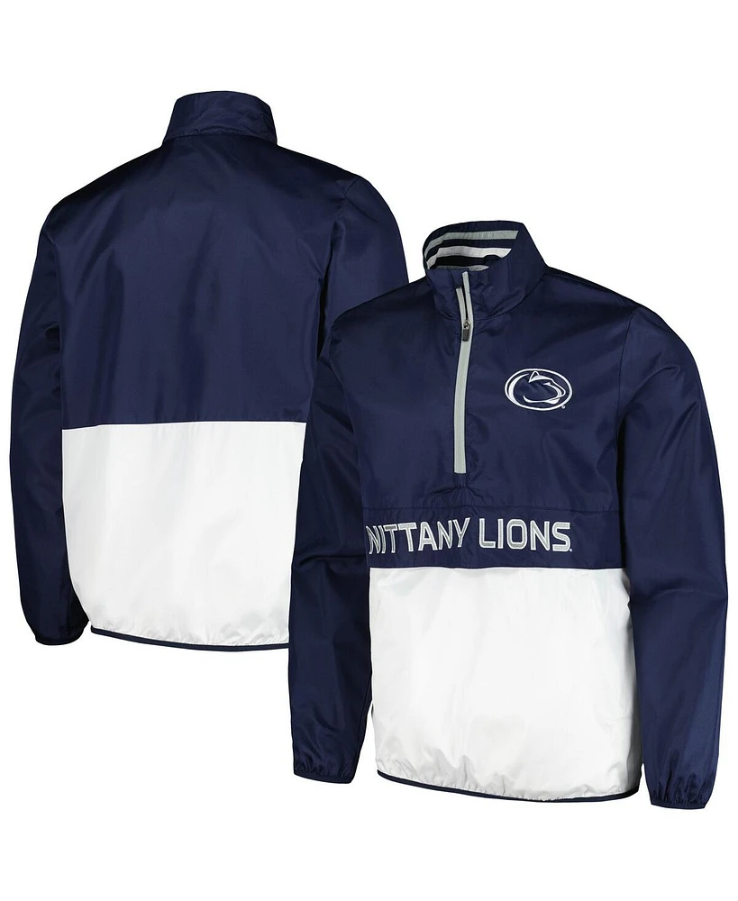 G-iii Sports by Carl Banks Men's Navy Penn State Nittany Lions Cornerman Half-Zip Top