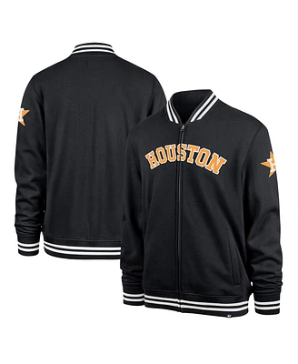 '47 Brand Men's Navy Houston Astros Wax Pack Pro Camden Full-Zip Track Jacket