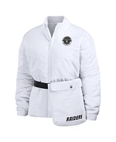 Wear by Erin Andrews Women's White Las Vegas Raiders Packaway Full-Zip Puffer Jacket