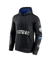 Fanatics Men's Black Tampa Bay Lightning Wild Winner Fleece Pullover Hoodie