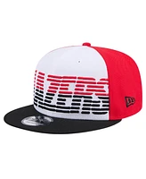 New Era Men's White/Black Portland Trail Blazers Throwback Gradient Tech Font 9FIFTY Snapback Hat