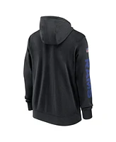 Nike Men's Black Los Angeles Rams 2024 Sideline Club Full-Zip Hoodie