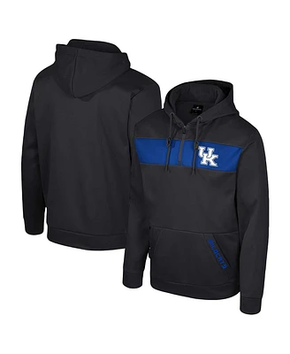 Colosseum Men's Black Kentucky Wildcats Quarter-Zip Hoodie