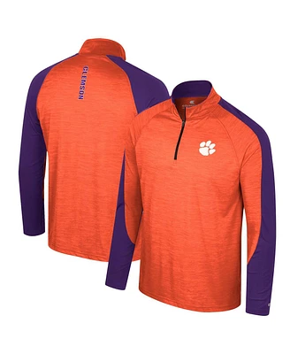 Colosseum Men's Orange Clemson Tigers Langmore Raglan Quarter-Zip Top