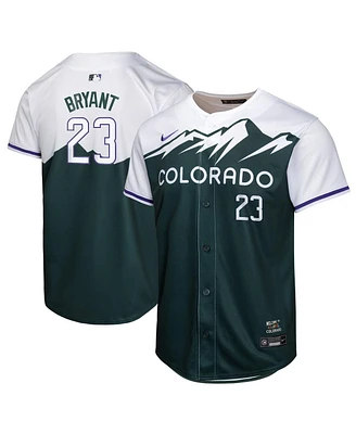 Nike Big Boys and Girls Kris Bryant Green Colorado Rockies City Connect Limited Player Jersey