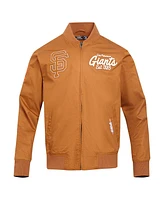 Pro Standard Men's Brown San Francisco Giants Paint The City Twill Full-Zip Jacket