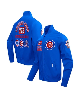 Pro Standard Men's Royal Chicago Cubs Area Code Twill Full-Zip Jacket