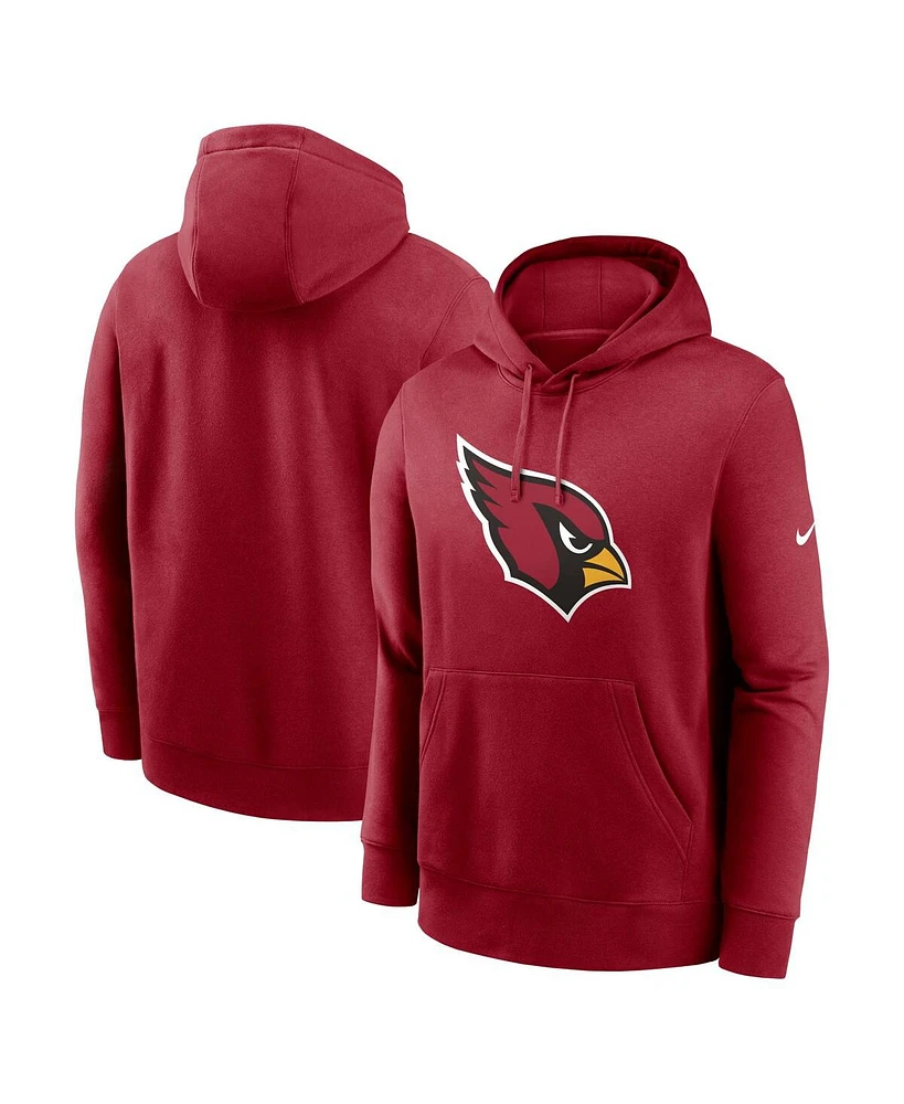 Nike Men's Cardinal Arizona Cardinals Club Logo Pullover Hoodie