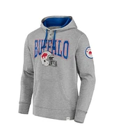 Fanatics Men's Heather Gray Buffalo Bills Label Maker Pullover Hoodie