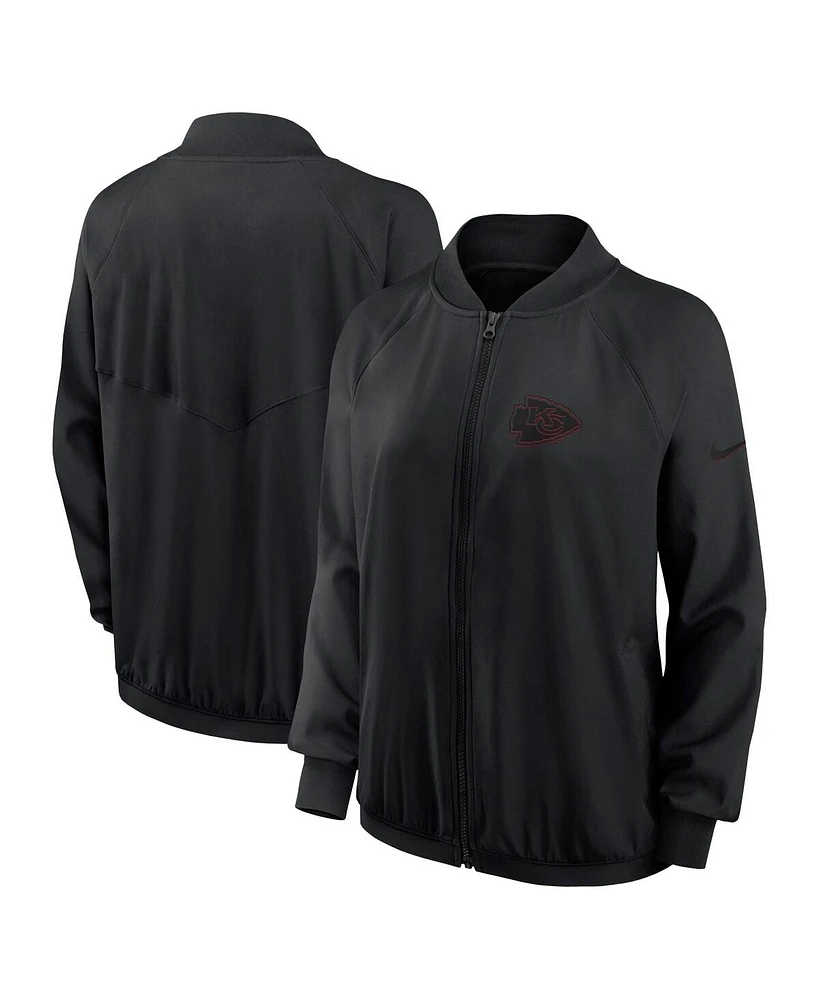 Nike Women's Black Kansas City Chiefs Raglan Full-Zip Jacket