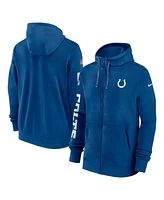 Nike Men's Royal Indianapolis Colts 2024 Sideline Club Full-Zip Hoodie