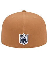 New Era Men's Tan Tennessee Titans Color Pack 59FIFTY Fitted Hat with Side Patch