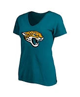 Fanatics Women's Trevor Lawrence Teal Jacksonville Jaguars Plus Player Name Number V-Neck T-Shirt