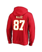 Fanatics Men's Travis Kelce Red Kansas City Chiefs Big Tall Name Number Fleece Pullover Hoodie