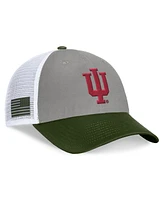 Top of the World Men's Gray Indiana Hoosiers Oht Military Appreciation Badge Trucker Adjustable Hat