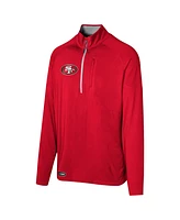 Outerstuff Men's Scarlet San Francisco 49ers Grind Iron Quarter-Zip Top