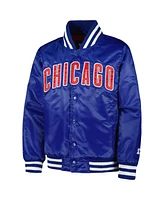 Starter Big Boys and Girls Royal Chicago Cubs of Summer Satin Full-Snap Jacket