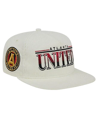New Era Men's White Atlanta United Fc Throwback Corduroy Golfer Adjustable Hat