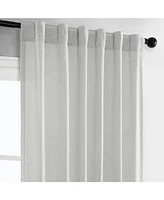 Half Price Drapes Off White Simply Faux Linen Curtain Pair (2 Panels