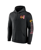 Fanatics Men's Black Chicago Blackhawks Revolution Pullover Hoodie