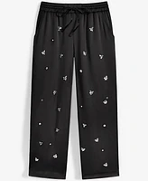 On 34th Women's Rhinestone-Trim Straight-Leg Pants, Created for Macy's