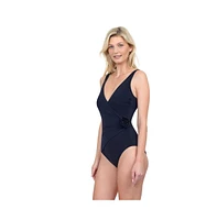 Gottex Women's Rosebud V- Neck Surplice One Piece Swimsuit