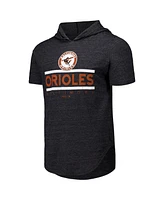 Majestic Men's Black Baltimore Orioles Tri-Blend Hoodie T-Shirt