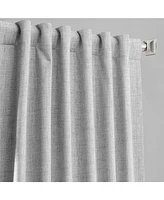 Half Price Drapes Millennial Grey Thermal Cross Linen Weave Blackout Curtain