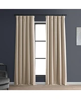 Half Price Drapes Safari Tan Faux Linen Hotel Blackout Curtain