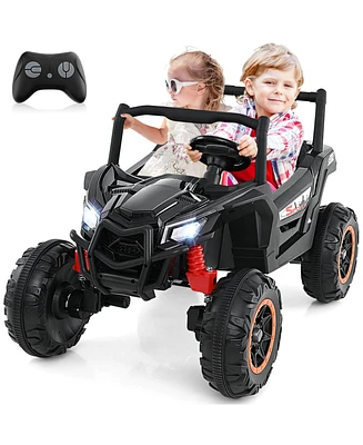 Costway 24V Kids Ride on Utv with 4 x 100W Powerful Engine Remote Control High/Low Speed