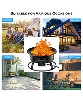 Skonyon 58 000BTU Firebowl Outdoor Portable Propane Gas Fire Pit with Cover and Carry Kit