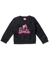 Barbie Girls French Terry Sweatshirt and Jogger Pants Set Little Kid to Big