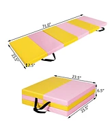 Skonyon 6 Feet x 2 Feet x 2.5 Inch 3-Fold Gymnastics Tumbling Fitness Mat